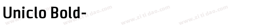 Uniclo Bold字体转换